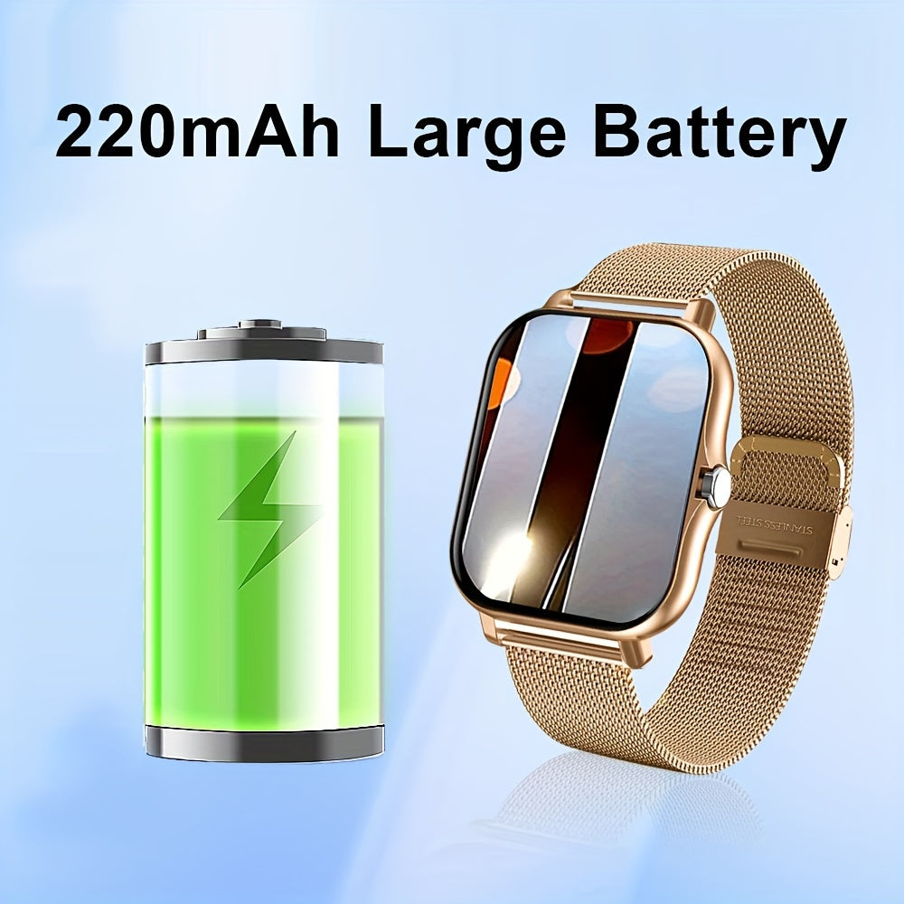 1.83" Borderless Smart Watch - Wireless Calling/Receiving, Multiple Sports Modes, Sedentary Reminder, Weather Forecast, Message Notification, Slim Design for Android & iPhones, Perfect Gift for Men & Women
