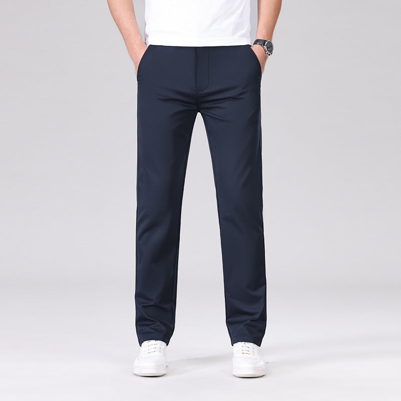 Men's Stretch Slim-Fit Straight-Leg Long Pants 