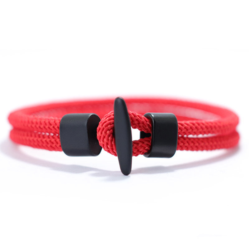 1pc Simple Design Milan Rope Bracelet Handmade Men's Survival Bracelet For Camping Armband Thread Artificial Jewelry