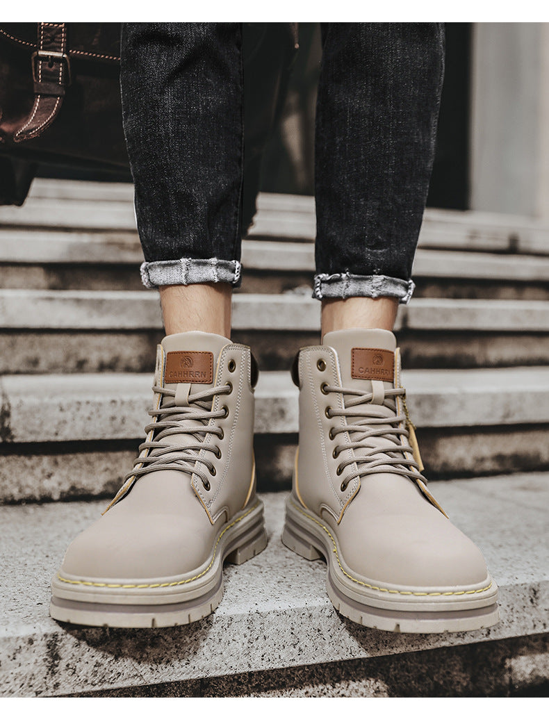 Men's Boots Plus Size Vintage Leather Worker Boot